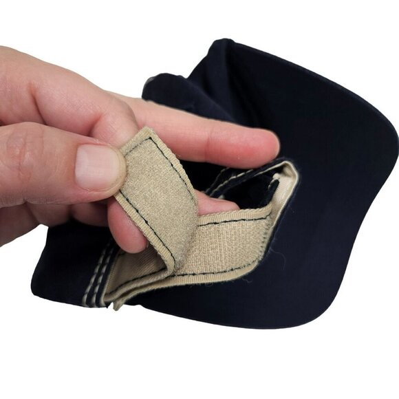 Busch Light Trucker Hat Adjustable Fit Tan & Navy 713‎ Headwear Hook Loop strap - Picture 8 of 8